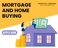 Mortgage Home And Buying Large Rectangle template