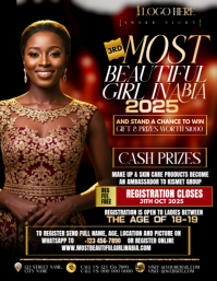 Most Beautiful Girl in Abia 2025 传单(美国信函) template