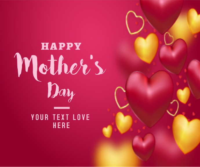 Mother's's day background Rectangle moyen template