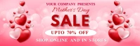 Mother's day, event, greeting,retail Banner 2' × 6' template