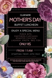 Mother's Day, Luncheon 海报 template