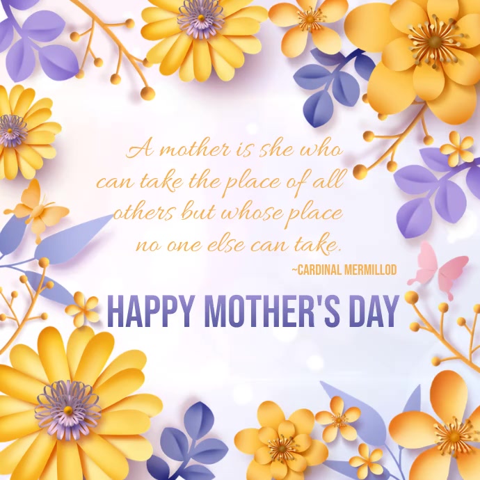 Mother's Day, Mother's Day Quote Instagram Post template