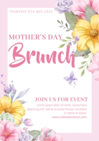 mother's day, spring,wedding,birhday A5 template