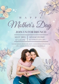 mother's day, spring,wedding,birhday A6 template