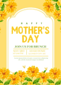 mother's day, spring,wedding A6 template
