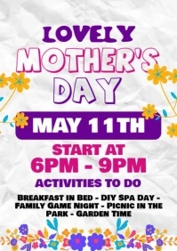 Mother's Day Activities A4 template