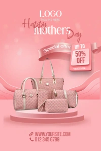 Mother's Day Bag Poster template