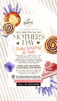 Mother's Day Bake Tasting & Sale Template Instagram Story