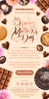 Yellow Mother's Day Bakery Promotion Roll Up Banner 3' × 6' Template