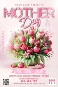 Mother's Day Banner 4' × 6' template