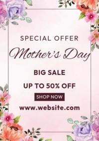 Mother's Day Big Sale A4 template
