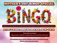 Mother's Day Bingo Party Flyer Volantino (US Letter) template