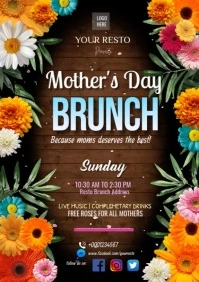 mother's day brunch a4 template