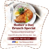 Mother's Day Brunch Ad Flyer Instagram Post template