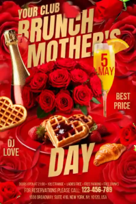 Mother's Day Brunch Spanduk 4' × 6' template