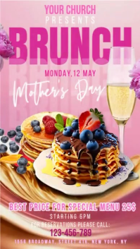 Mother's Day Brunch Digital Display (9:16) template