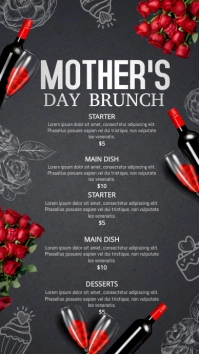 Mother's day brunch Tampilan Digital (9:16) template