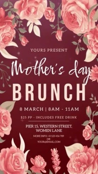MOTHER'S DAY BRUNCH EVENT DESIGN TEMPLATE Instagram 快拍