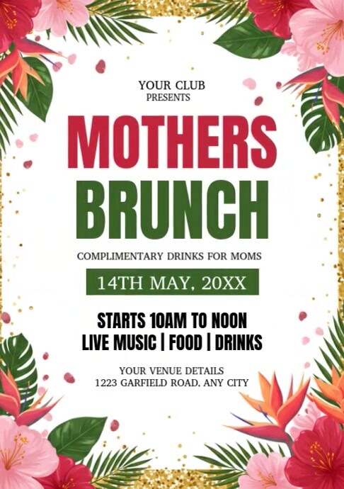 mother's day brunch flyer template | PosterMyWall