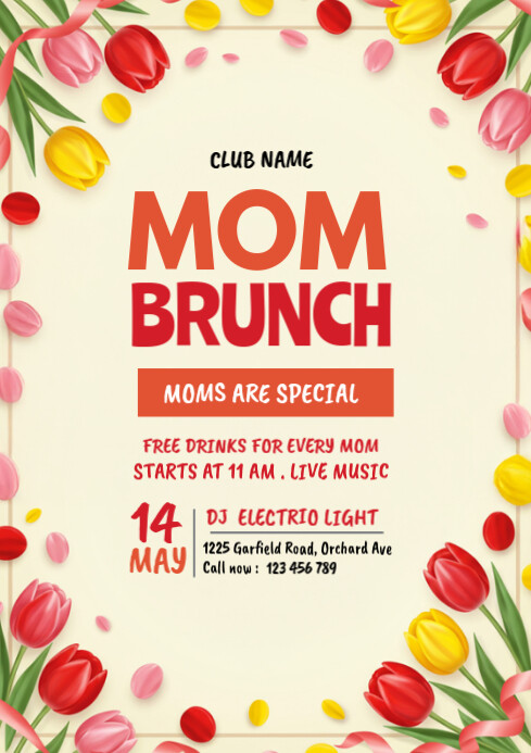 mother's day brunch flyer template | PosterMyWall