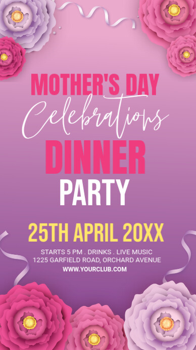 Mother's Day Brunch Instagram Story Instagram-verhaal template