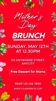 Mother's Day Brunch Invitation Reel de Instagram template