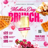 Mother's day brunch menu Instagram Post template