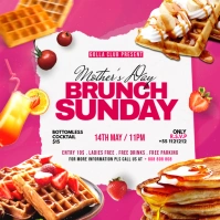 Mother's day brunch menu Instagram Post template