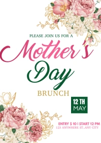 Mother's day brunch party A2 12 may template