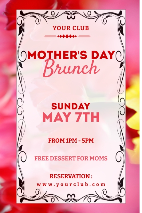 Mother's Day Brunch Poster template