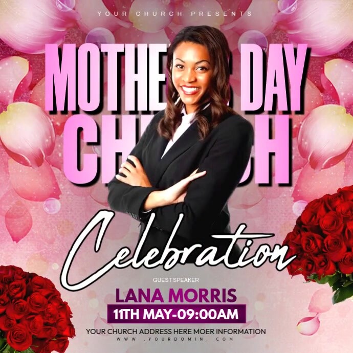 Mother's day church celebration Instagram Post template