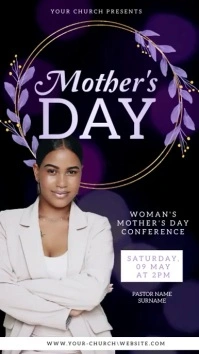 Mother's day church event flyer template Instagram Story