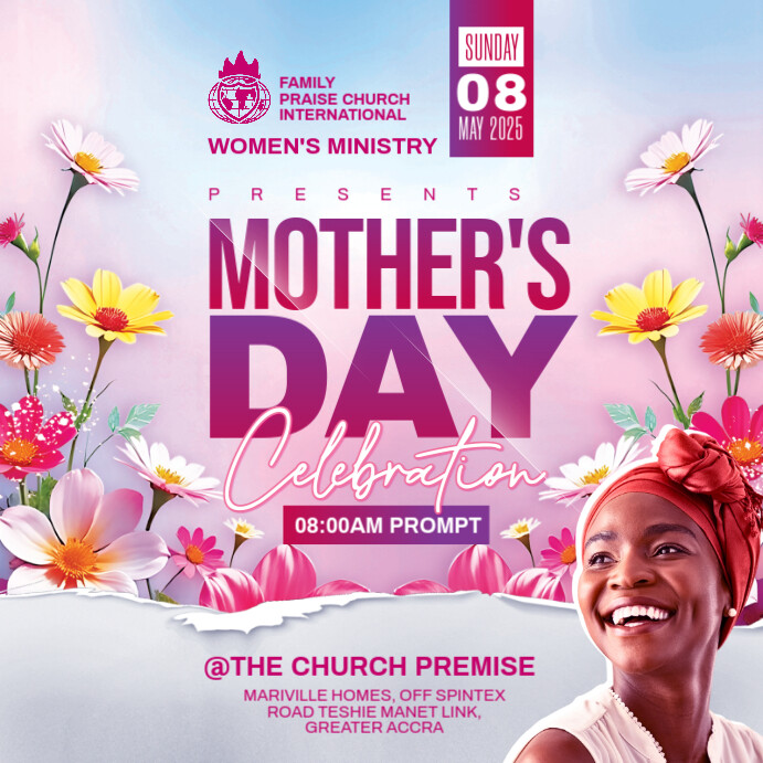 Mother's day Church flyer template | PosterMyWall