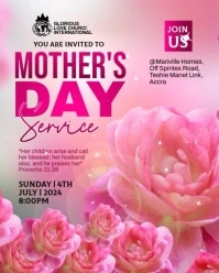 Mother's day Church flyer template Instagram Portrait
