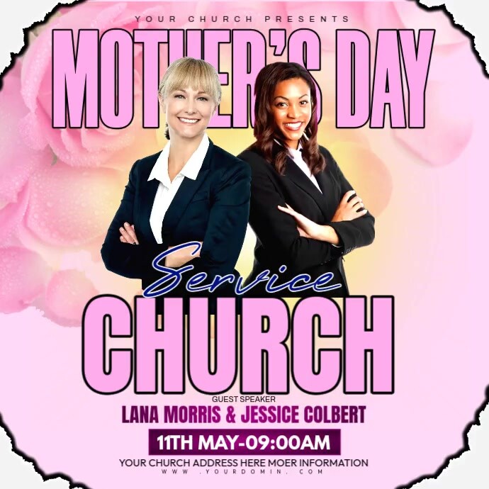 Mother's day church service Template | PosterMyWall