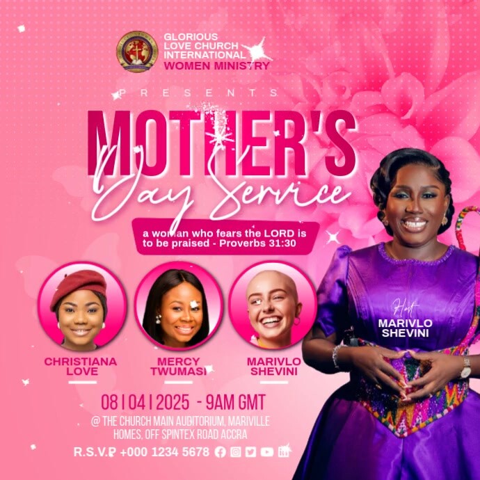 Mother's Day Church Service Flyer Template | PosterMyWall