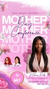 Mother's Day Conference Digital na Display (9:16) template