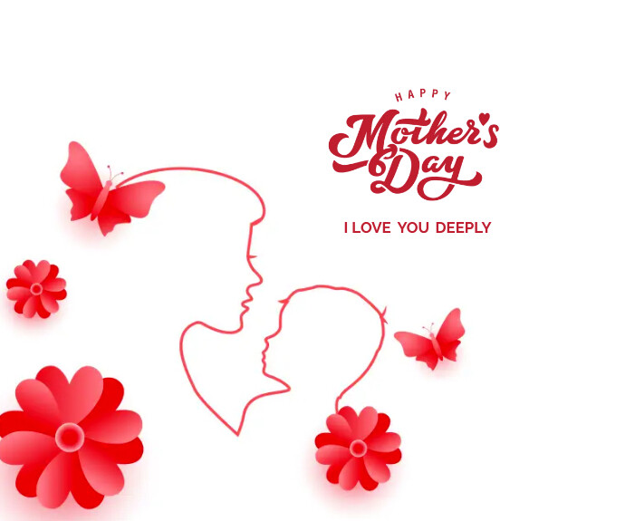 Mother's day Medium Rectangle template