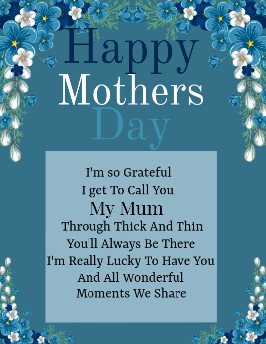 Mother's Day Volantino (US Letter) template