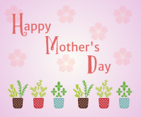Lilla Mother's Day Mellemstort rektangel Template