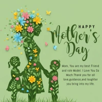 Mother's day Carré (1:1) template