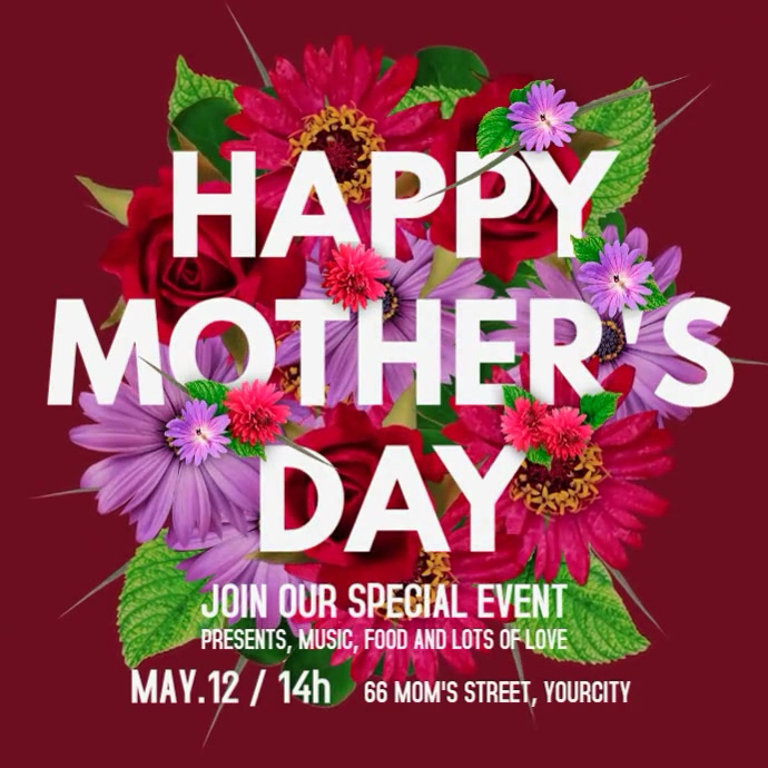 Mother S Day Event Ad Template Postermywall Mothers Day Events 2022 Near Me
