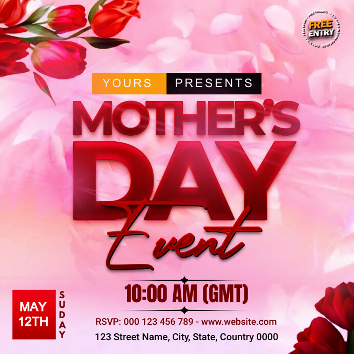 Mother's day Event Instagram Post template