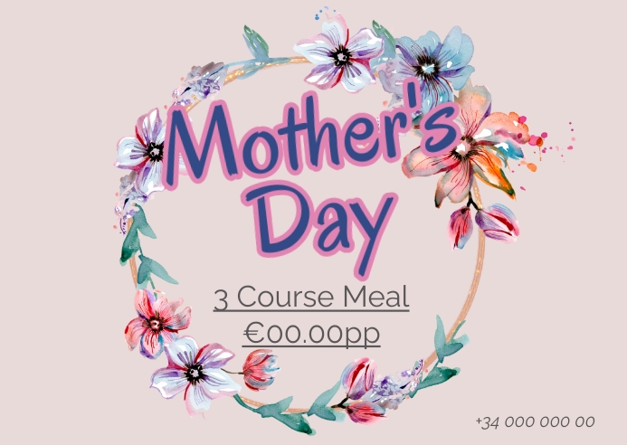 Mother's Day Event Postal template