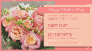 Mother's Day Event Facebook Cover Video template