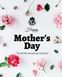 Mother's day flyer Instagram Portrait template