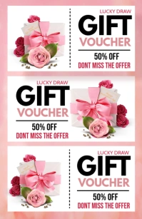 Mother's day gift voucher Tabloide template