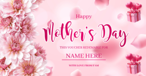 Roze Mother's Day Voucher Facebook Shared Image Template