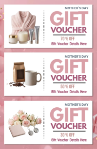 Blanc Mother's Day Gift Voucher Tabloid Template