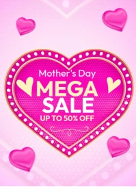 Mother's Day Mega Sale A4 template
